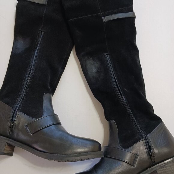 Matisse Lola Black Suede Leather Over The Knee Boots Size 9 - Picture 12 of 13